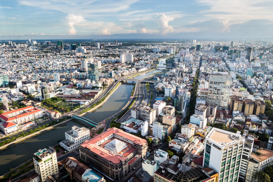 Vietnam City Aerial View